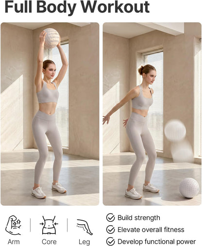 YOTTOY Slam Ball Medicine Ball, Sand-Filled No Bounce Weighted Ball with Textured Grip for Exercise, Strength Conditioning, Cardio, Core Workouts and Cross Training