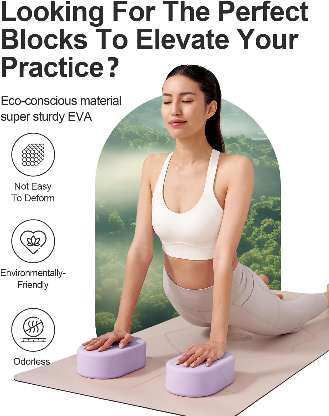 Foam Yoga Blocks(Set of 2) with Non-slip Surface