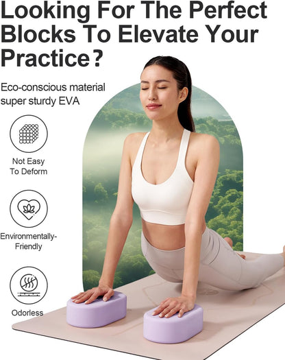Foam Yoga Blocks(Set of 2) with Non-slip Surface