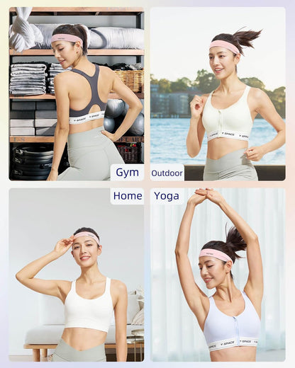 YOTTOY Non Slip Headbands Elastic Sweatbands Sport Workout Hairband