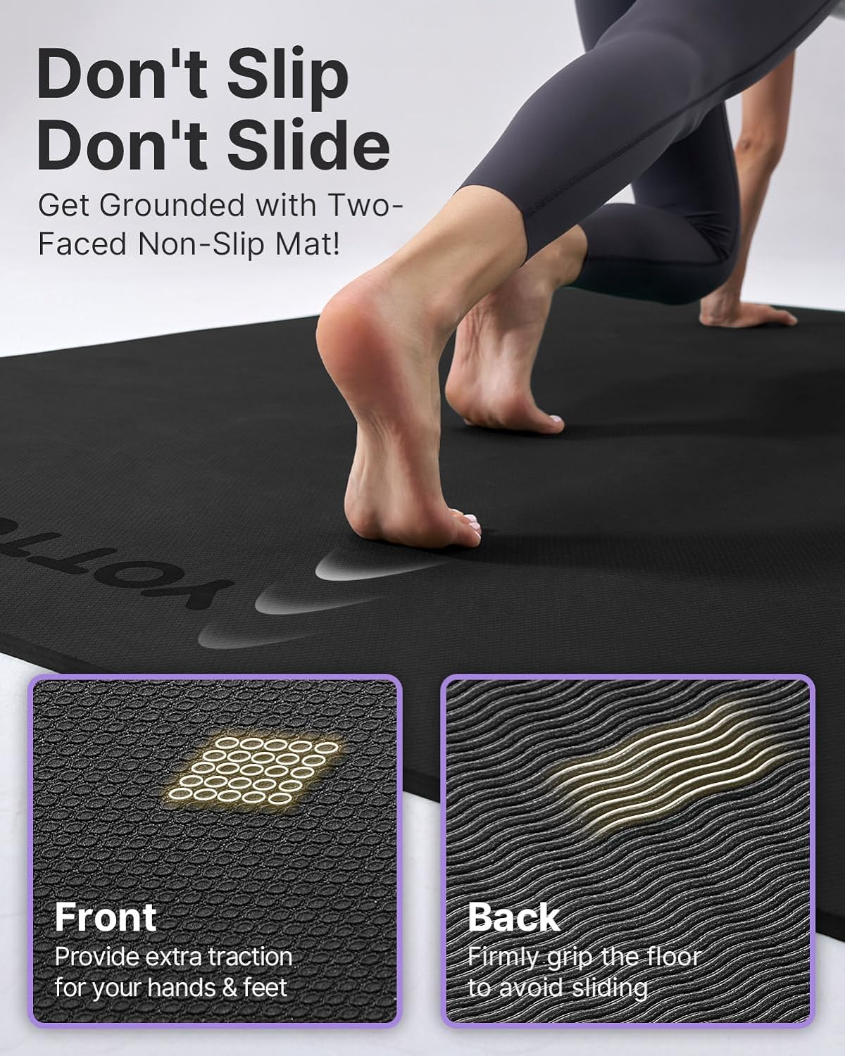 YOTTOY Large Yoga Mat – Spacious, Supportive & Slip-Resistant