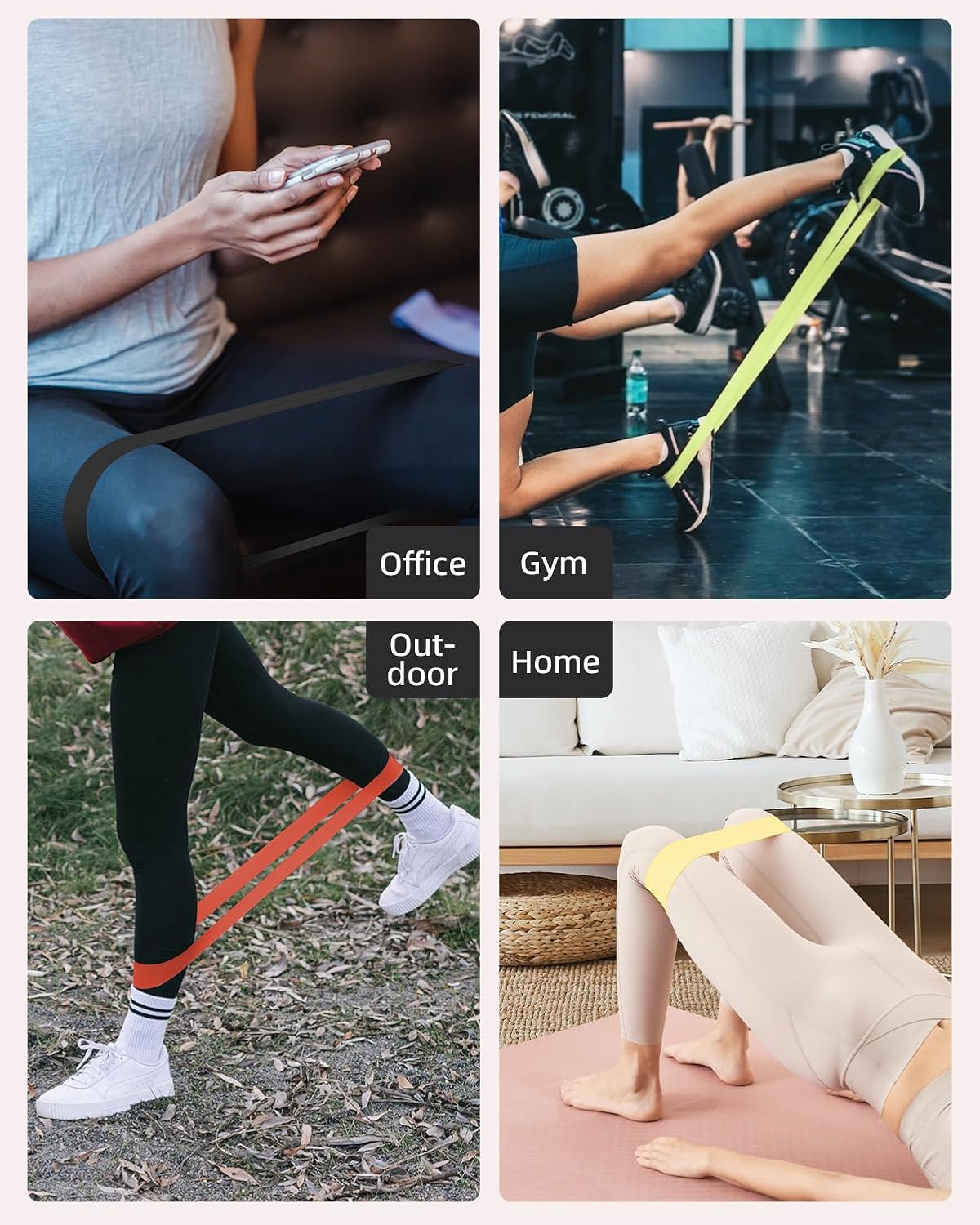 YOTTOY 4 Levels of Exercise Loop Bands