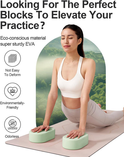 Foam Yoga Blocks(Set of 2) with Non-slip Surface