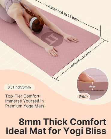 YOTTOY TPE Yoga Mat, with Strap Bag