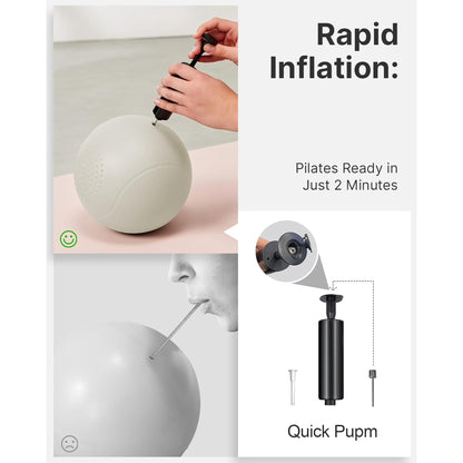 YOTTOY Small Exercise Ball，9-inch Pilates Ball with Anti-Burst Technology for Stability,