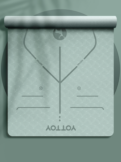 Alignment Line Yoga Mat | L185×W80/90