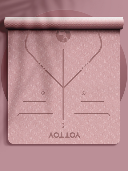 Alignment Line Yoga Mat | L185×W80/90