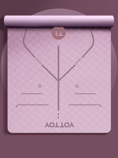 Alignment Line Yoga Mat | L185×W80/90