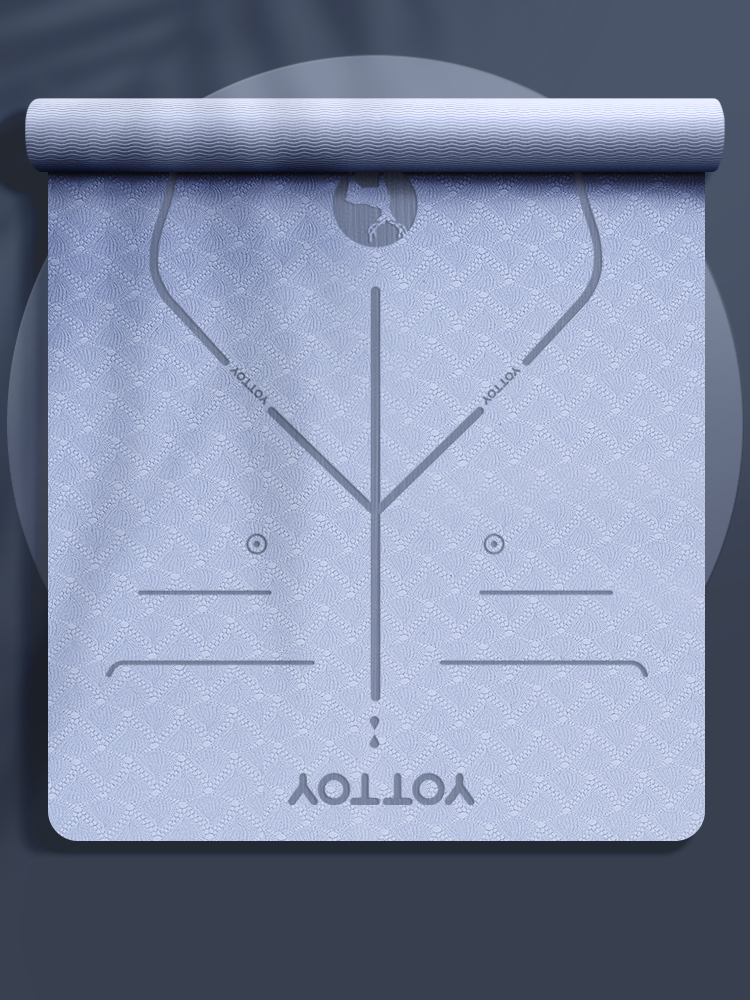 Alignment Line Yoga Mat | L185×W80/90