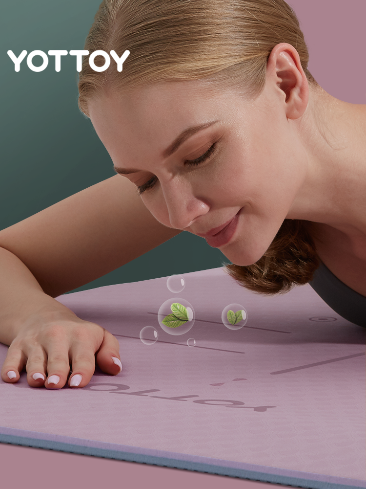 Alignment Line Yoga Mat | L185×W80/90