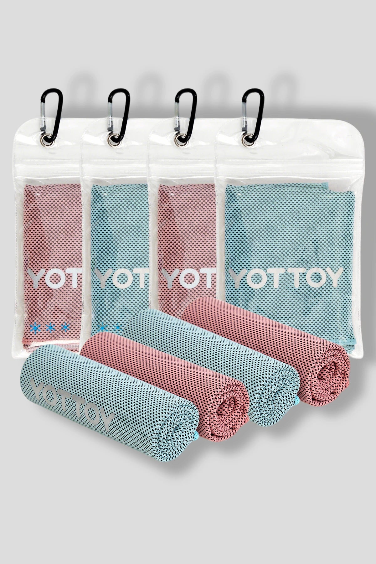 4 Pack Cooling Towels (40"x12"), Ice Cooling Towels for Neck and Face
