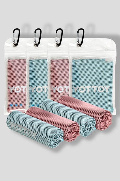4 Pack Cooling Towels (40"x12"), Ice Cooling Towels for Neck and Face