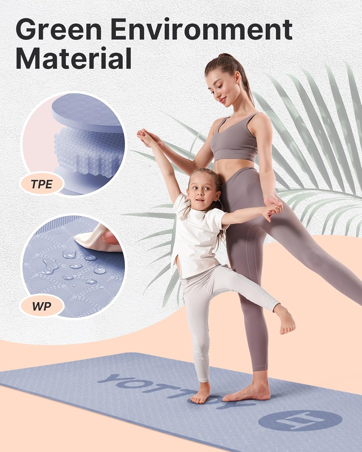 YOTTOY TPE Yoga Mat, with Strap Bag
