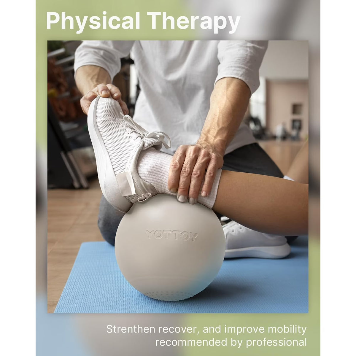YOTTOY Small Exercise Ball，9-inch Pilates Ball with Anti-Burst Technology for Stability,
