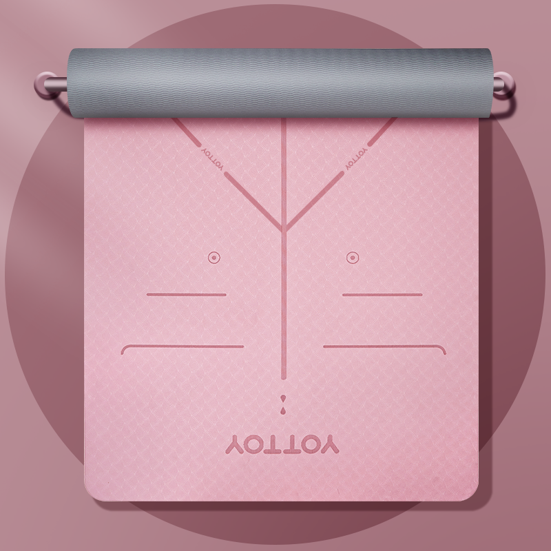 Alignment Line Yoga Mat | L185×W80/90