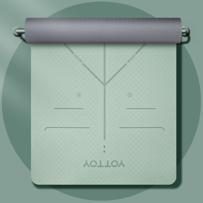 Alignment Line Yoga Mat | L185×W80/90