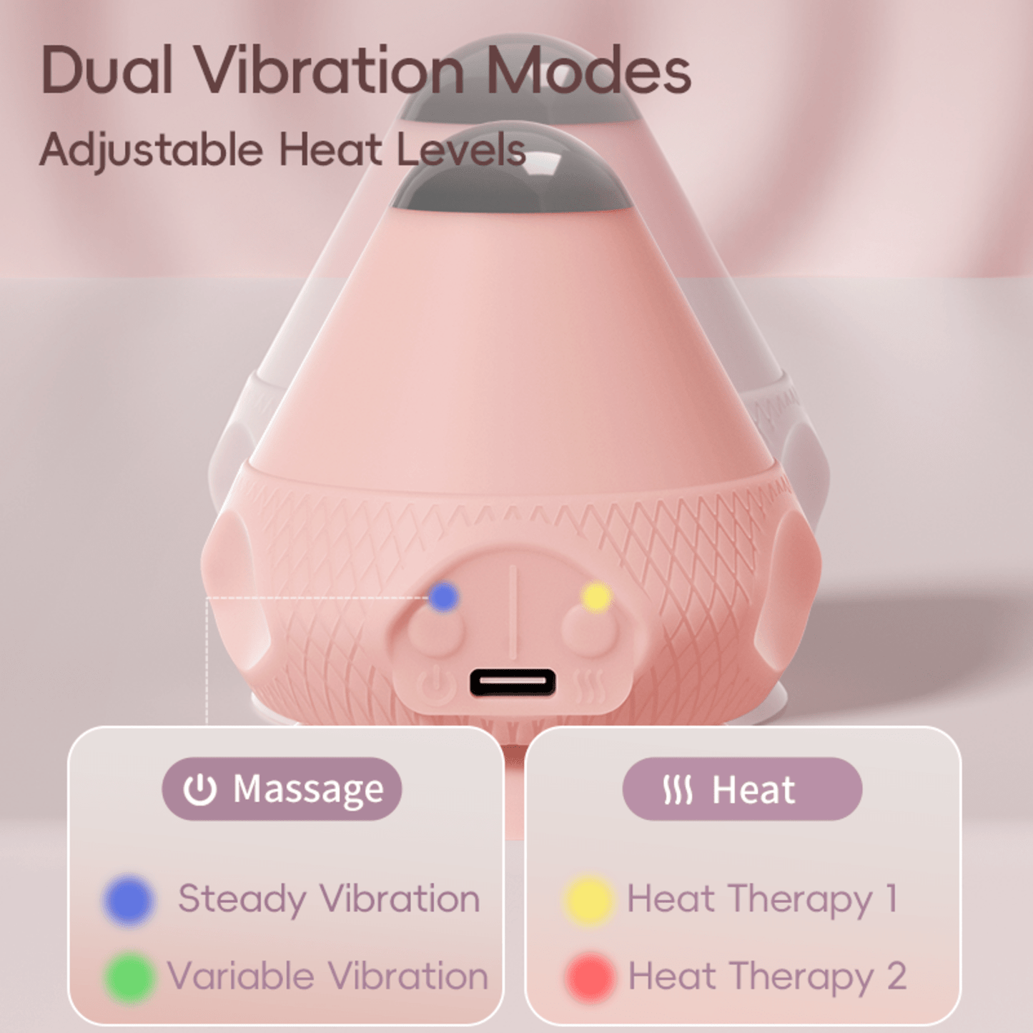 YOTTOY Heated Massage Ball w/ Suction & Dual - Speed Relief - YOTTOY